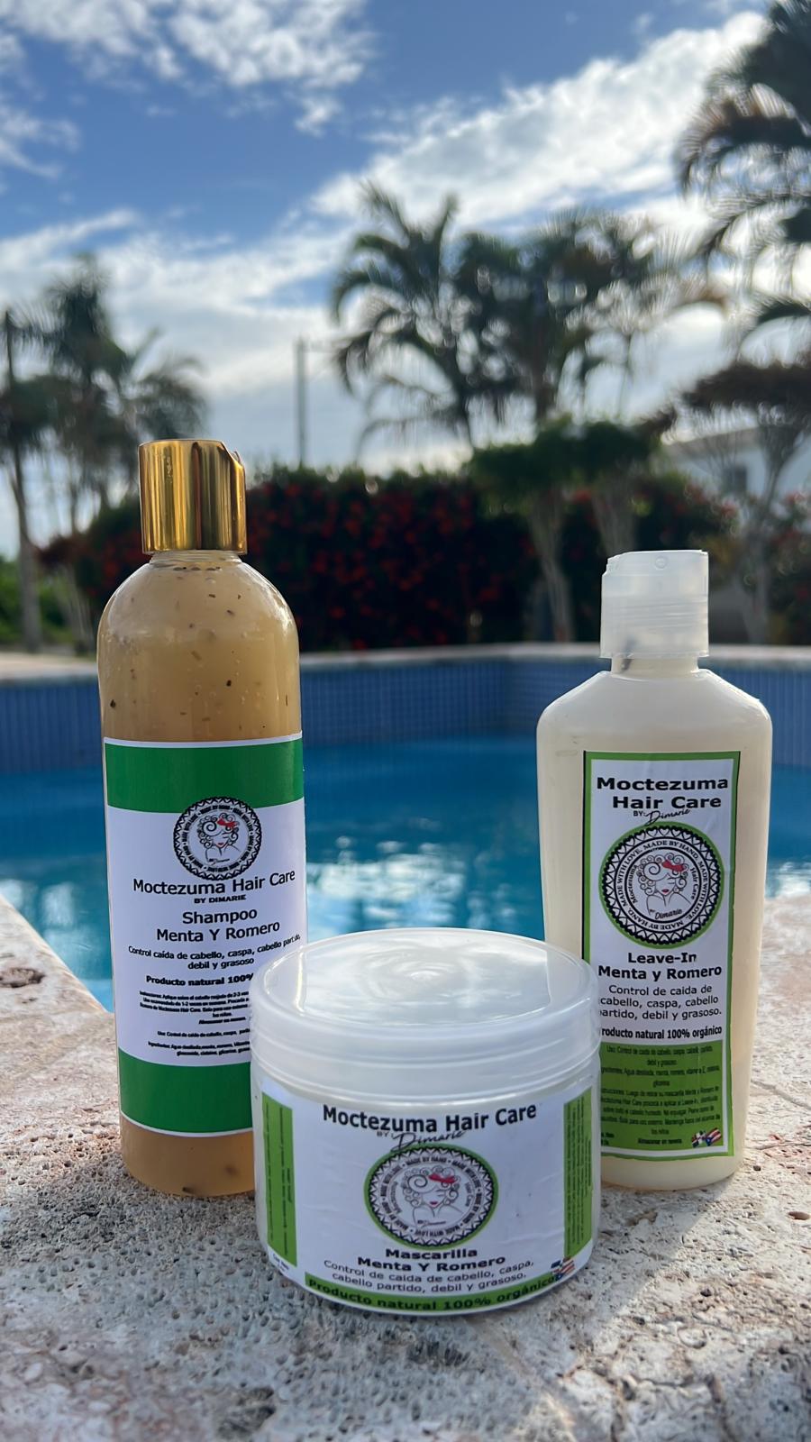 Menta y Romero Kit de 3 piezas Shampoo, Mascarilla, Leave-In